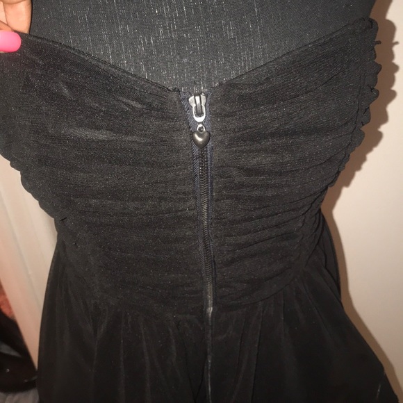 Betsy Johnson Black Mesh Corset Evening  Dress - Picture 3 of 8